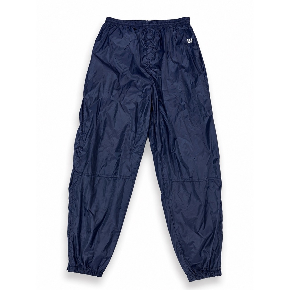 Wilson Mens Navy  Wind Pants Elastic Waist Athletic‎ Track Pants XL Windbreaker